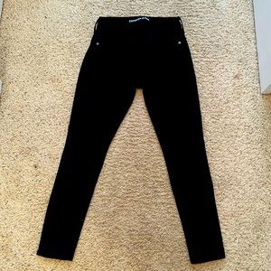 Black skinny mid rise jeans